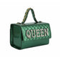 Shiny Green Quilted Queen Satchel Set