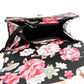 Black Floral Flal Top Handle Handbag Set