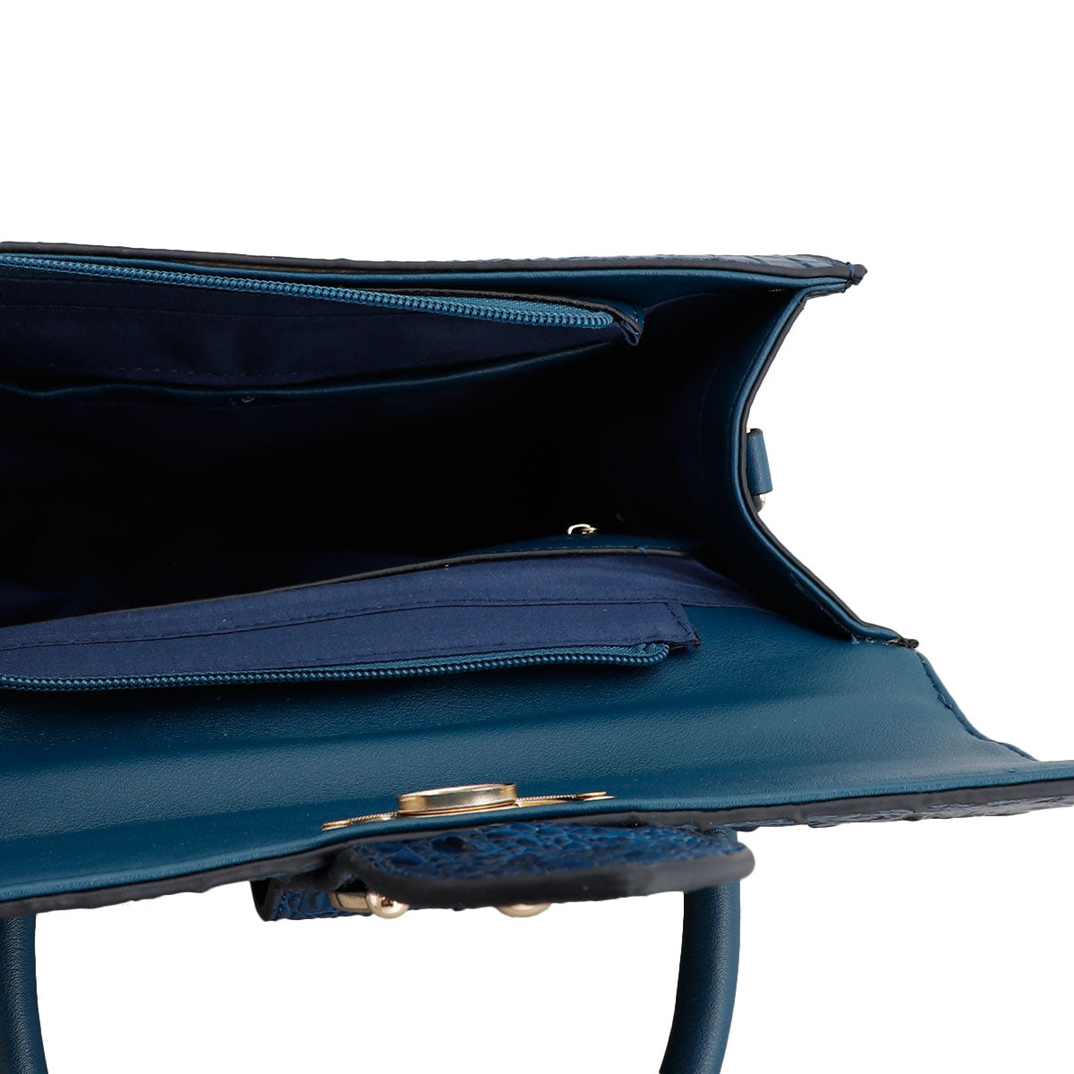 Blue Croc Bee Satchel Handbag Set