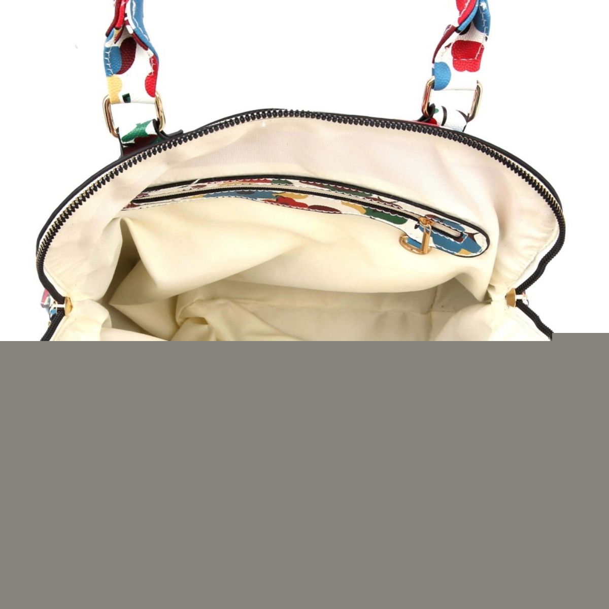 Multi Color Floral Tall Dome Satchel Bag Set