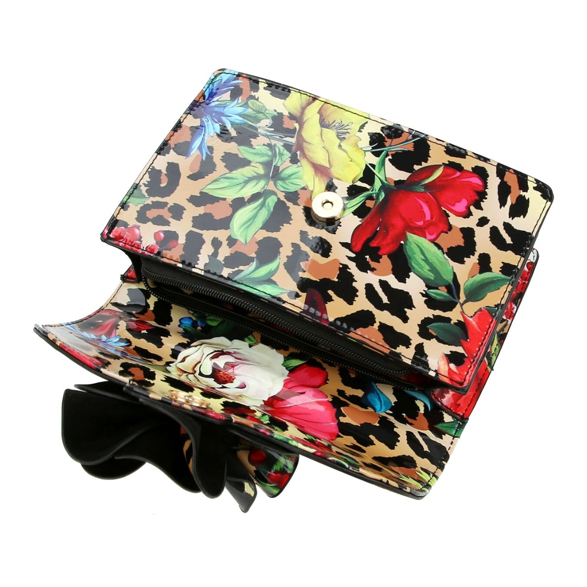 Leopard 3D Flower Crossbody