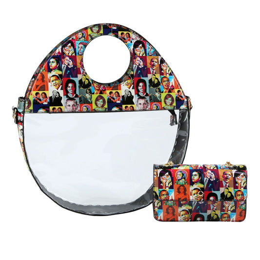 Multi Color Clear Michelle Obama Bag Set