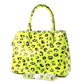 Neon Yellow Leopard Patent Handbag Set