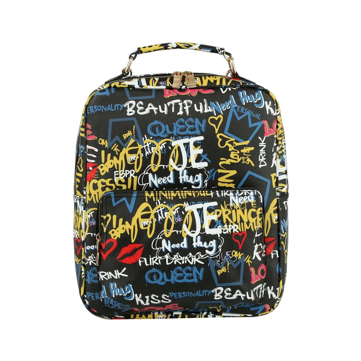 Black Grafitti Trolley Sleeve Backpack
