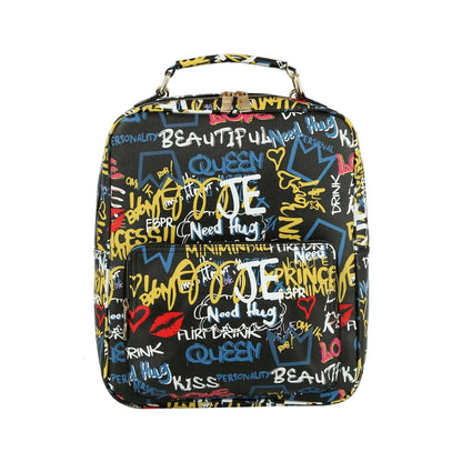 Black Grafitti Trolley Sleeve Backpack