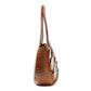 Brown Croc Half Moon Tote Handbag