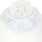 Stone choker necklace set
