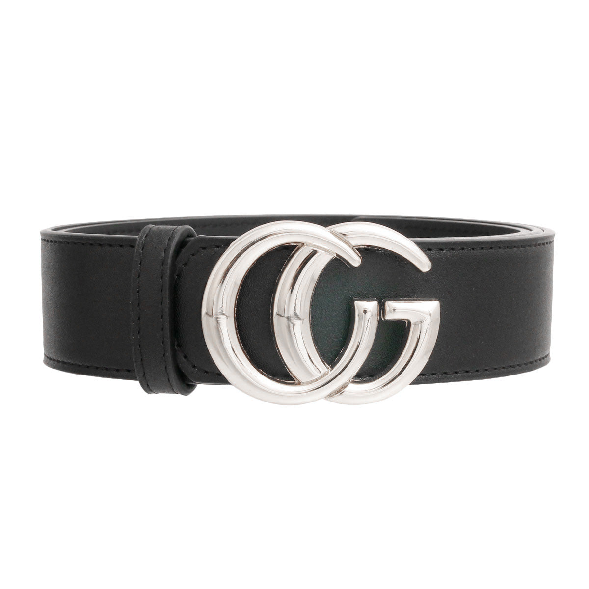 Black and Silver G Designer Belt