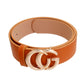 Camel and Gold G Designer Belt