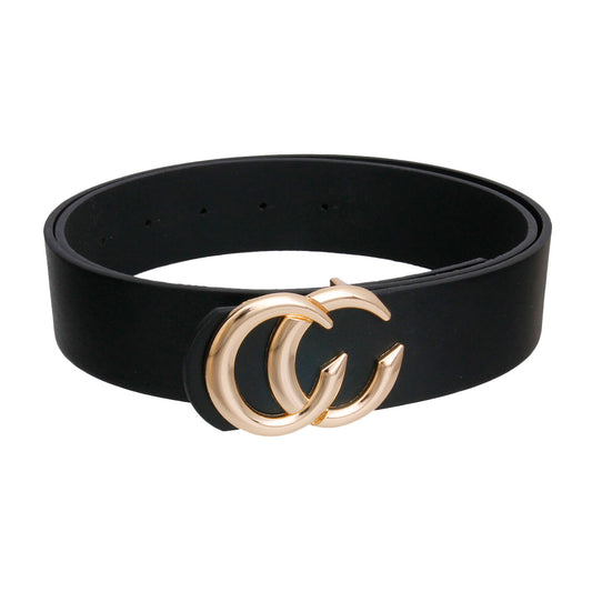 Black and Gold CC Designer Belt