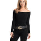 Black and Gold CC Designer Belt
