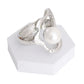 Jumbo Pearl Silver Hinge Cuff
