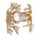Clear Gold Branched Crystal Cuff