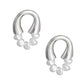 Silver Arch Pearl Studs