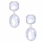 Clip On Silver Medium Crystal Earrings for Women
