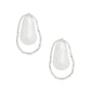 Silver Pearl Organic Teardrop Clip-Ons