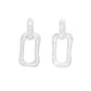 Clip Ons Silver Medium Link Earrings for Women