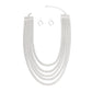Chain Necklace Silver Curb Layered for Women