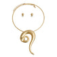 Gold Rigid Coiled Snake Necklace