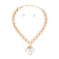 Gold Mademoiselle Pearl Charm Necklace