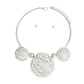 Silver Triple Dome Pendant Set