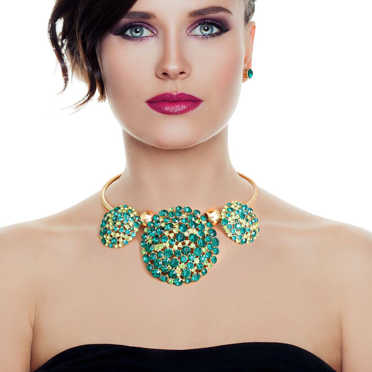 Green Triple Dome Pendant Set