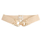 Stretch Belt Raffia Ivory Horseshoe  for Women