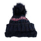Blue Stripe Knit Fleece Lined Hat