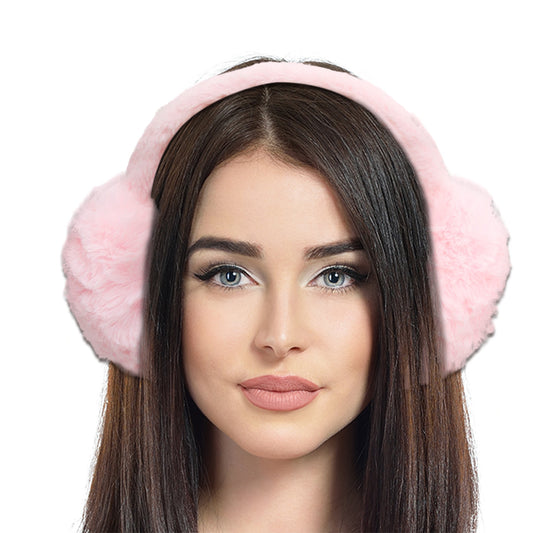 Super Soft Pink Fur Earmuffs
