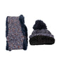 Navy Cable Knit Scarf and Hat Set