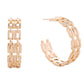 Hoop 14K Gold Small Chain Link Earrings for Women