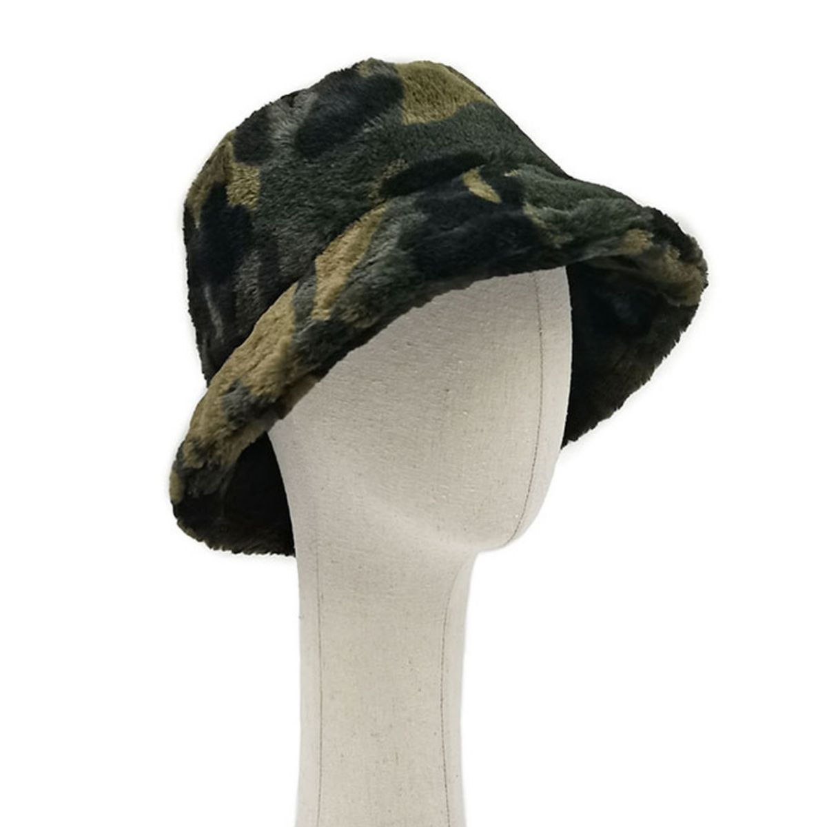 Camo Fur Bucket Hat