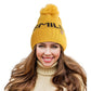 Mustard SMILE Pom Beanie