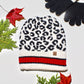Beanie Hat Acrylic Ivory Leopard Hat for Women