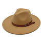 Buckle Camel Wide Brim Fedora