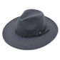 Buckle Gray Wide Brim Fedora