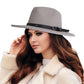 Buckle Silver Wide Brim Fedora
