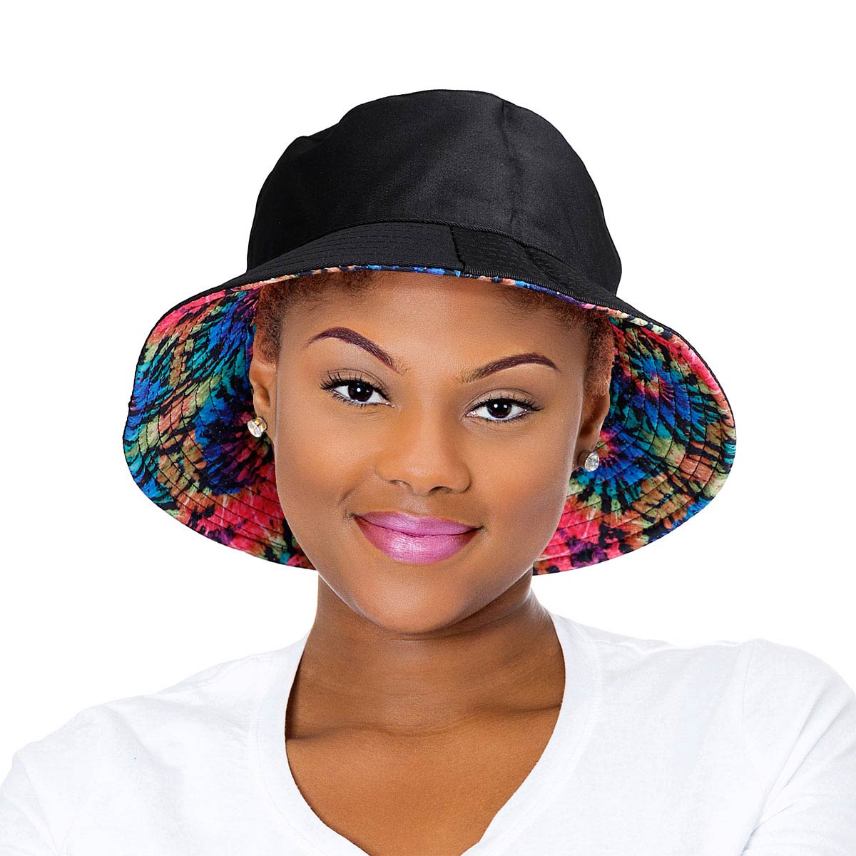 Rainbow Tie Dye Reversible Bucket Hat