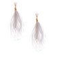 Gray Feather Pearl Earrings
