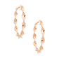 Gold Metal Twisted Hoops