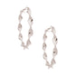 Silver Metal Twisted  Hoops