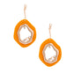 Mustard Resin Hoop Earrings