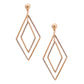 Gold Double Diamond Earrings