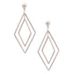 Silver Double Diamond Earrings