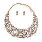 Gold Radiant Cut Crystal Collar Set