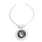 Silver Chain Round Cut Crystal Necklace