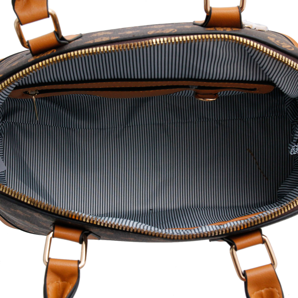 Louis Inspired Brown Dome Bag Set