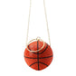 Orange Basketball Hardcase Clutch
