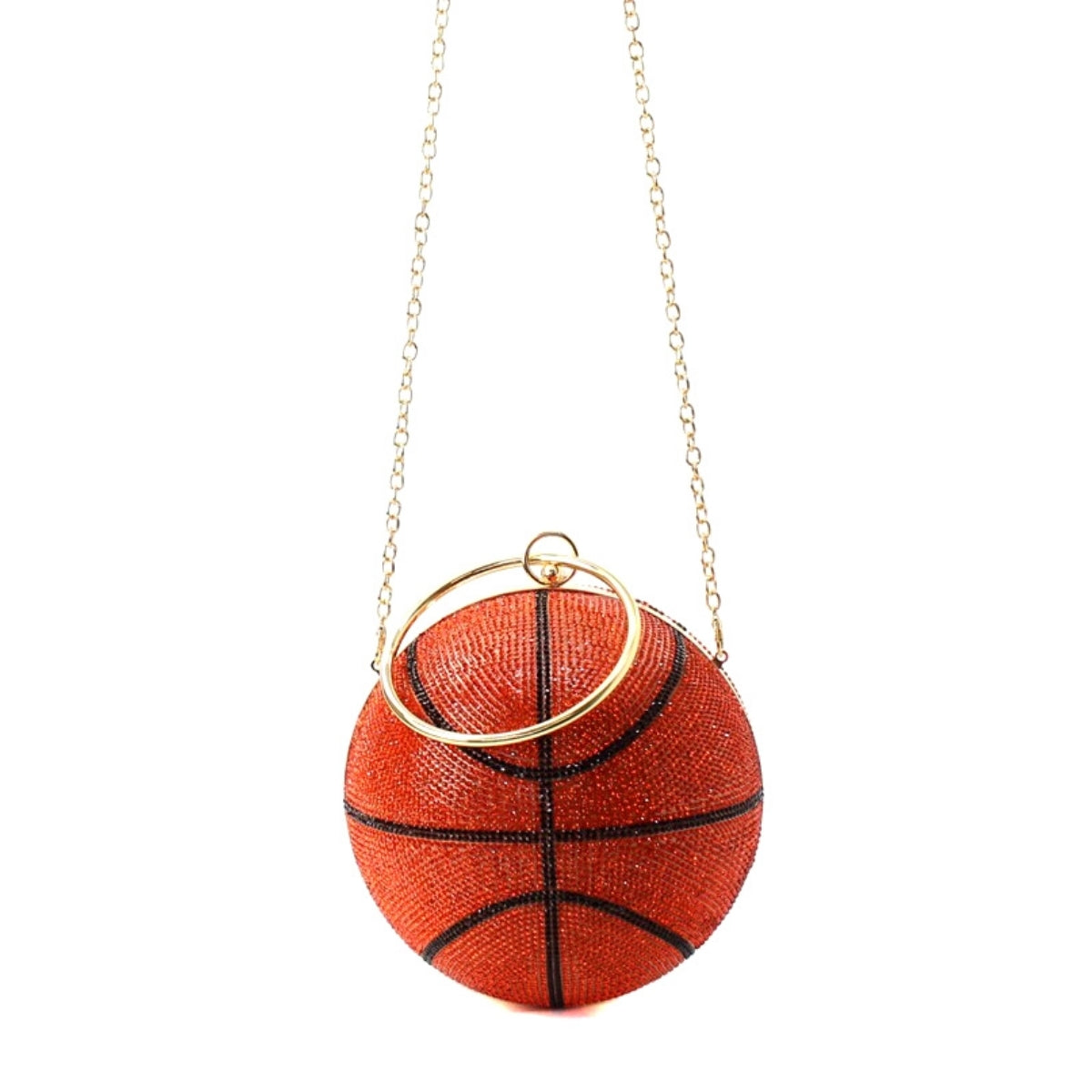 Orange Basketball Hardcase Clutch