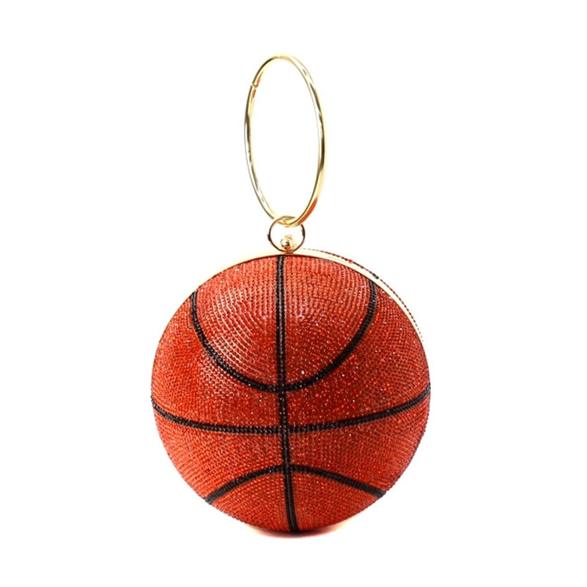 Orange Basketball Hardcase Clutch